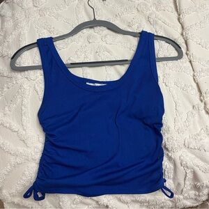 Eye Candy electric blue cropped cinched sides  tank